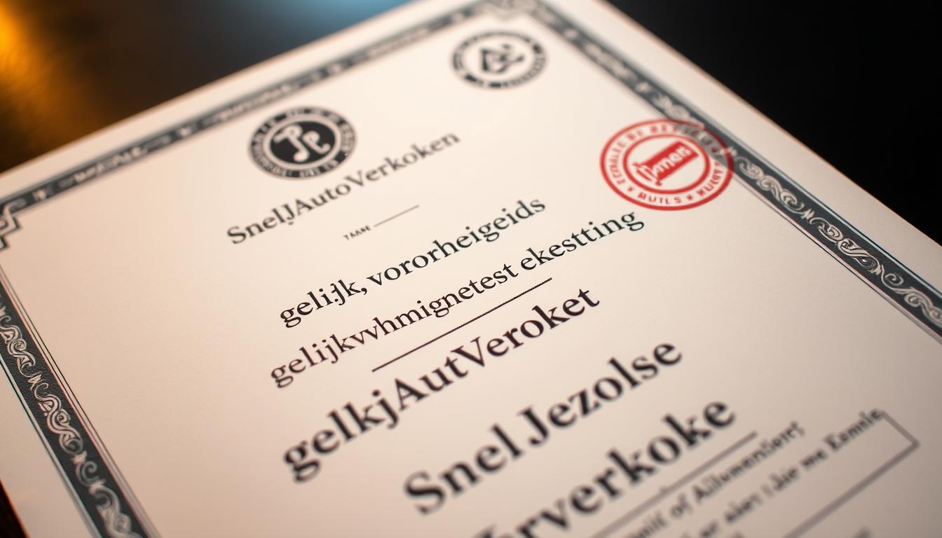 gelijkvormigheidsattest auto